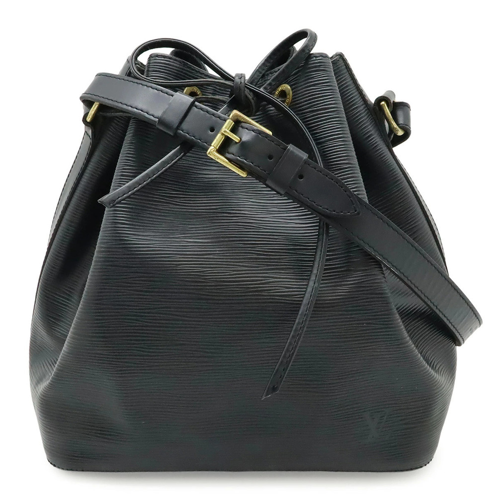 LOUIS VUITTON Epi Shoulder Bag Hobo Drawstring Noir Black